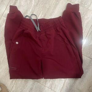 Figs Maroon Technical Collection Scrub Pants